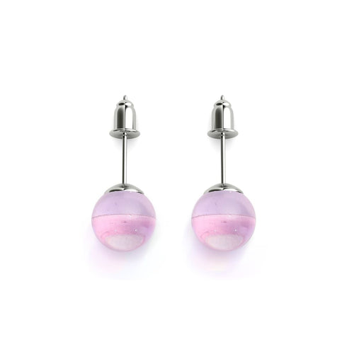 Ultraviolet | Argent sterling .925 | Boucles d'Oreilles Verre Galaxie